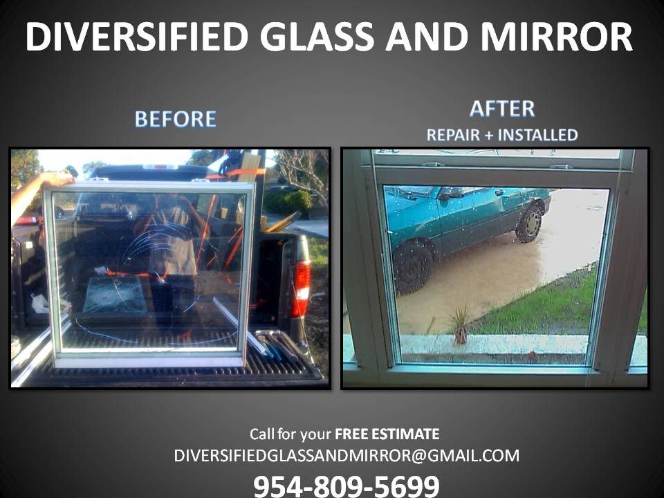 WINDOW REPLACEMENT (WINDOW GLASS REPAIR)۝ - Pompano Beach - glass for table 