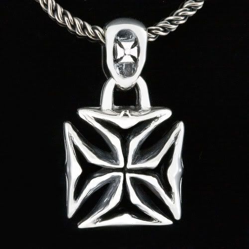 ... Iron Cross Knight Templar 925 Sterling Silver Pendant Gothic Jewelry