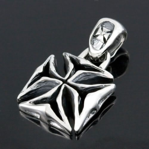 ... Iron Cross Knight Templar 925 Sterling Silver Pendant Gothic Jewelry